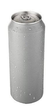 Alüminyum içecekler, su damlalarıyla izole edilmiş beyazı taklit edebilir.