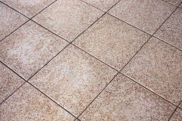Concrete Tiling Square Pattern Flooring Perspective — Stock Photo, Image