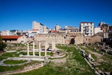 Atina kentinde antik Agora ayrıntıları