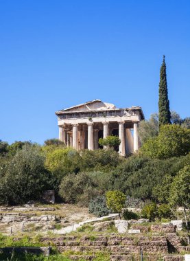 Tapınak hephaestus antik agora, Atina, Yunanistan