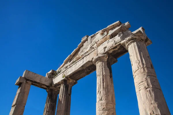 Detalle Columna Del Templo Griego Antiguo — Foto de Stock