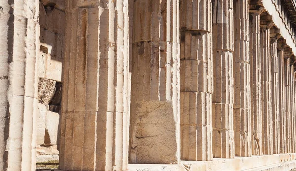 Detalle Columna Del Templo Griego Antiguo —  Fotos de Stock