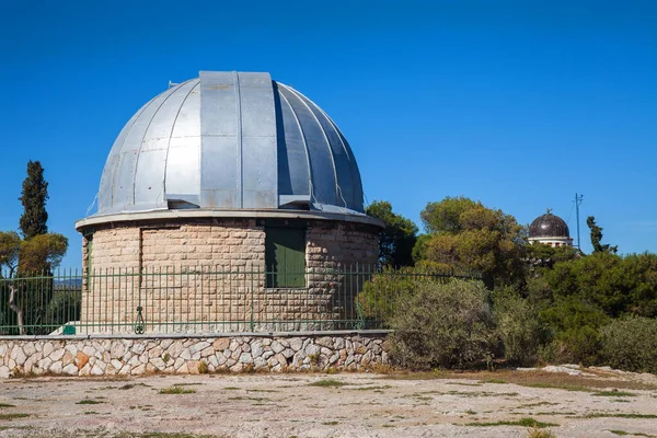 Zonnige Dag Het Nationaal Observatorium Van Athene Heuvel Pnyx — Stockfoto