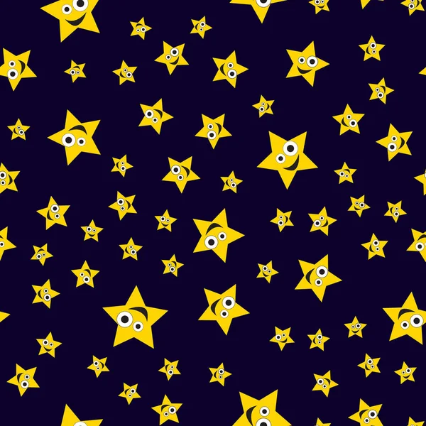 Seamless pattern ridiculous stars — Stock Vector