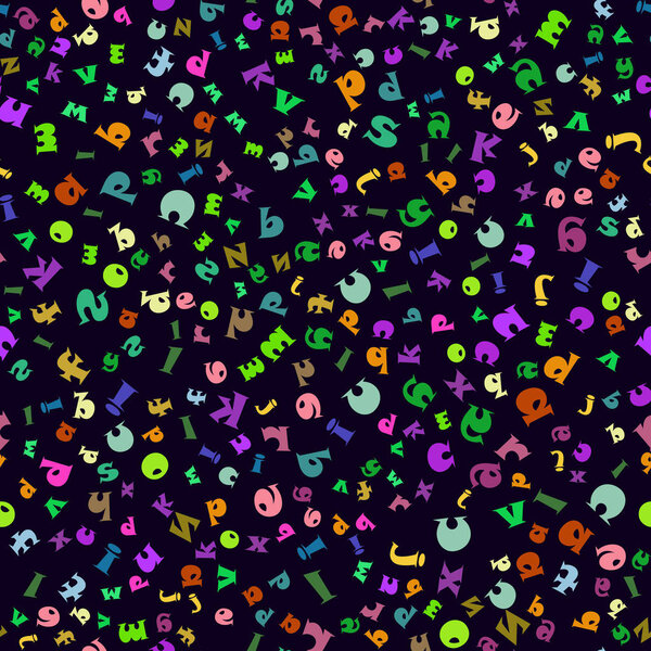 Seamless pattern English alphabet