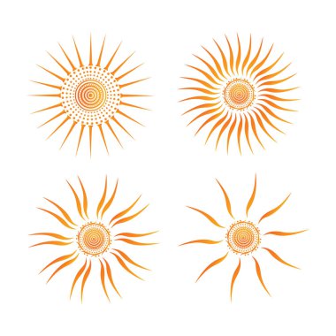 Güneş vektör simgesi