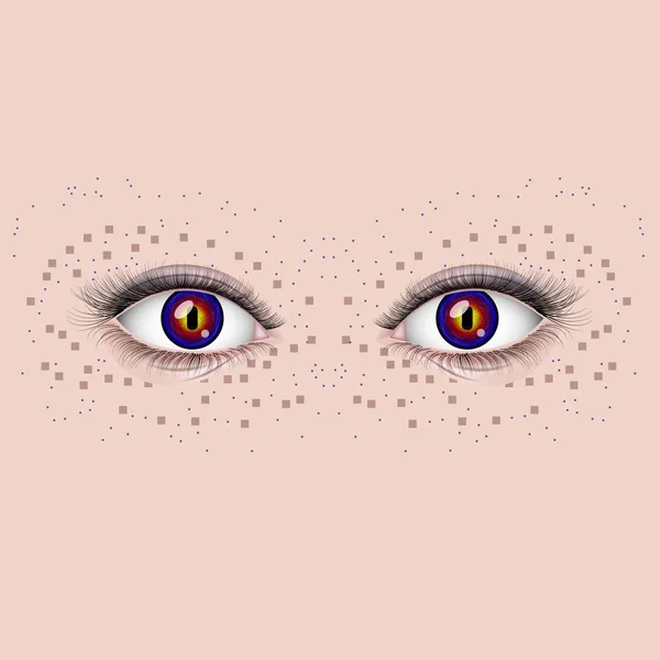 Krásné ženské oči — Stockový vektor