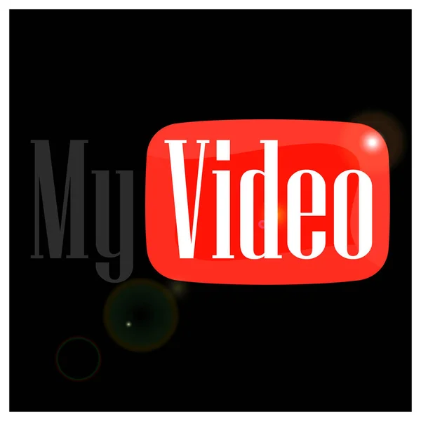 Emblema mi video — Vector de stock