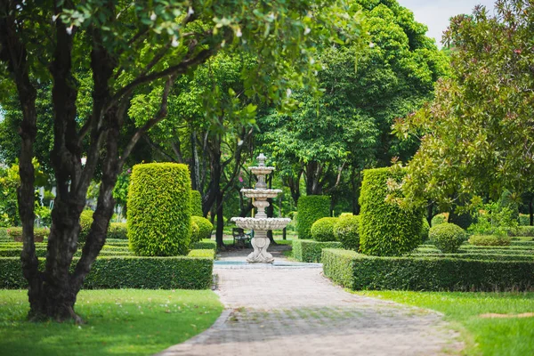 Italian Garden with a fountain