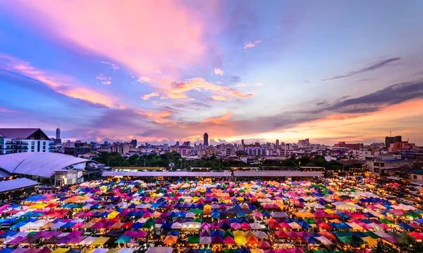 Sonnenuntergang Stadt Ansicht Landschaft — Stockfoto