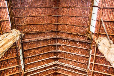 Ahşap tavan arka planı için