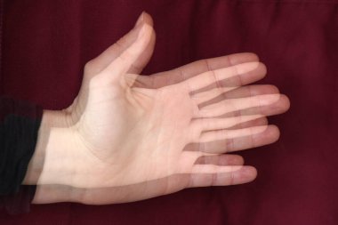 Hand tremors following senile conditions such as Parkinson's clipart
