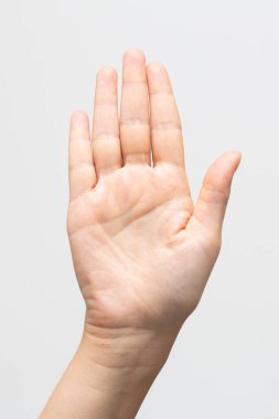 Gri arkaplana yakın plan