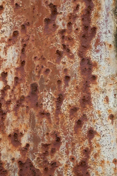 Detailní Pohled Starý Rezavý Vnější Kovový Povrch — Stock fotografie
