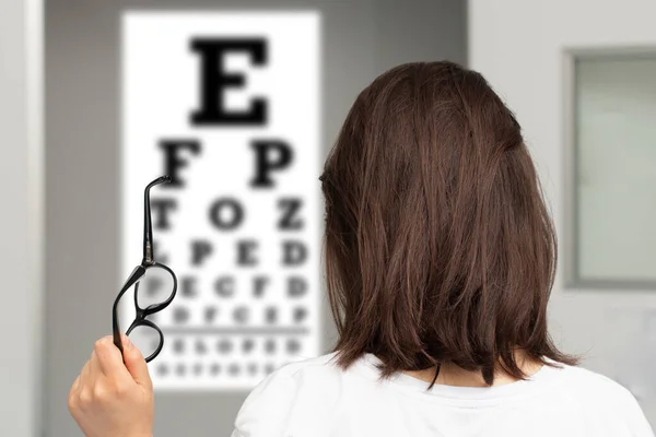 Girl Shot Eye Exam — Stock Photo, Image