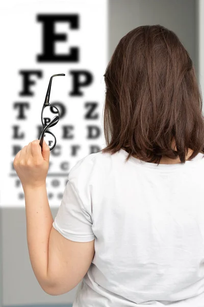 Girl Eye Exam — Stock Photo, Image