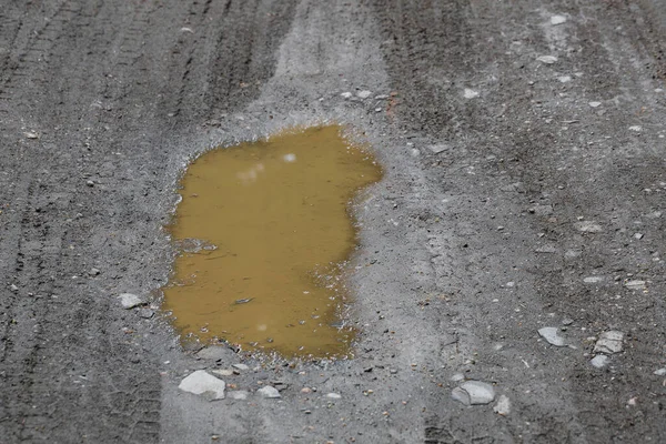 Puddle in an off-road
