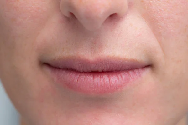 Lábios Naturais Mulher — Fotografia de Stock