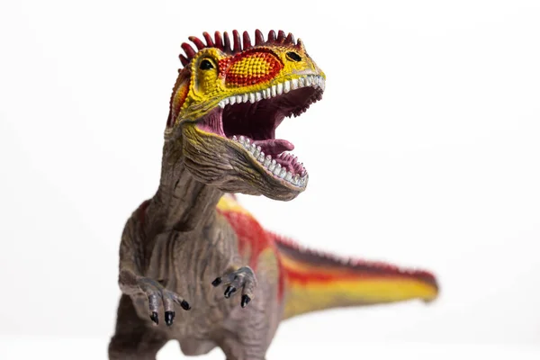 Vue Rapprochée Une Sculpture Modèle Tyrannosaurus Rex Isolée Dans Atelier — Photo