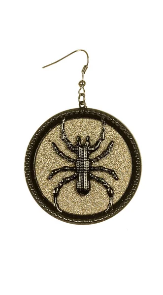 Škorpión Pozlacený Přívěšek Izolovaný Bílém Pozadí — Stock fotografie