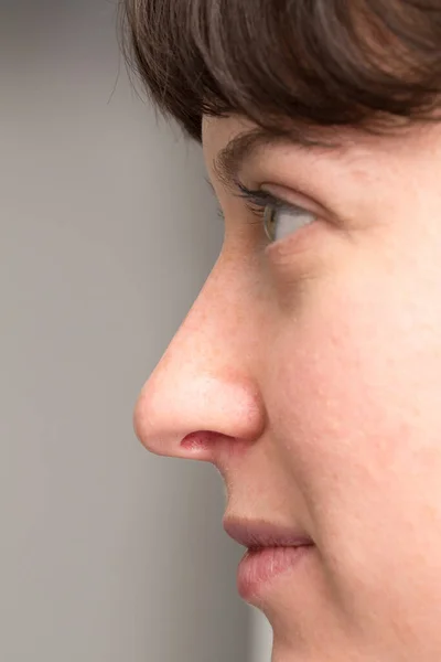 Face Girl Showing Perfect Nose — Stock Photo, Image