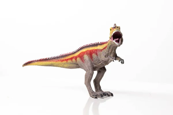 Ominosa Figura Dinosaurio Rex Aislada Sobre Fondo Blanco Limpio Animal —  Fotos de Stock