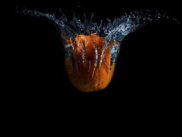 Orange and water splash fruit