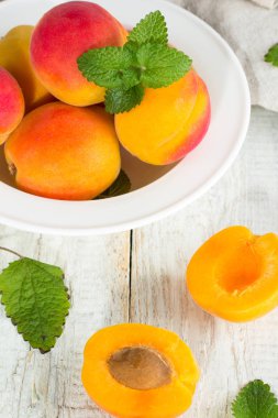 Kayısı ve nane Üstten Görünüm