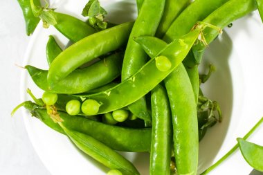 Yeşil bezelye levhadanoluşan üst görüntüleme