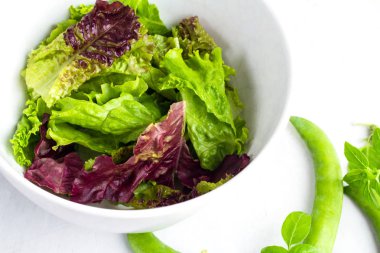 Yakın çekim marul yaprakları