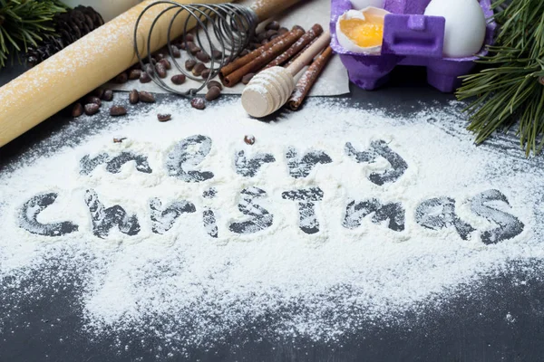 malzemeler ve Noel pişirme için aksesuarlar