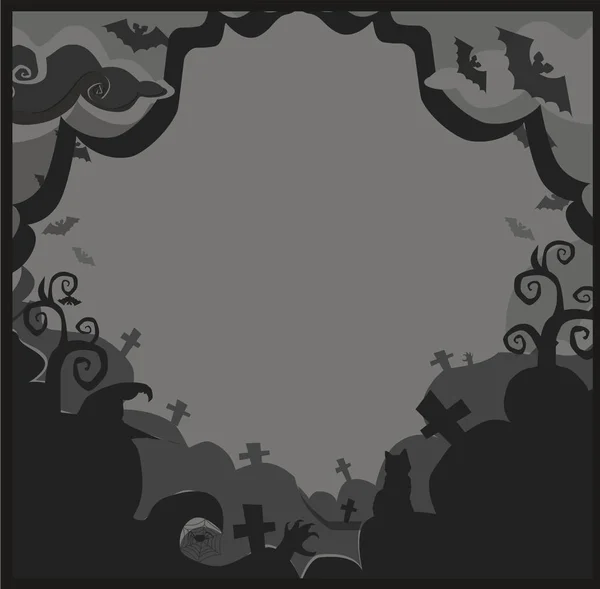 Halloween border für design. Halloween-Karte oder Hintergrund. Vecto — Stockvektor