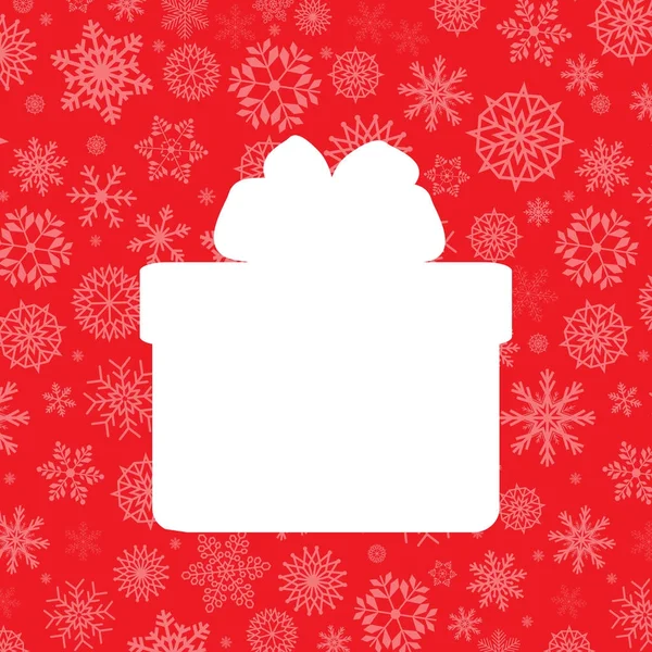 Plantilla de caja de regalo blanca con espacio para texto sobre fondo rojo wi — Vector de stock