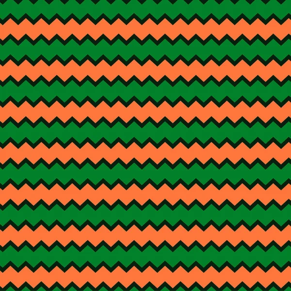 Retro chevron patroon achtergrond met groene en oranje kleuren. V — Stockvector