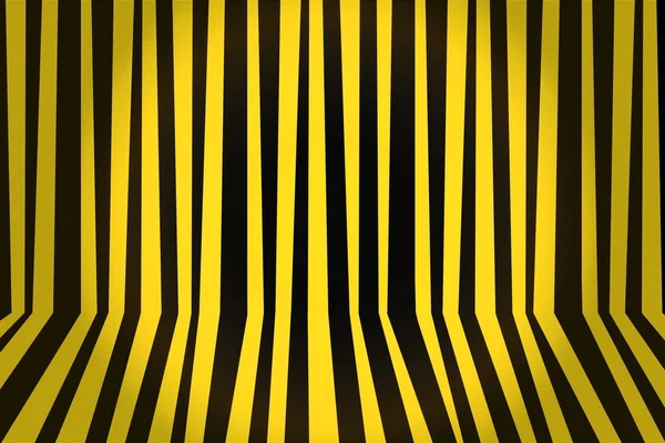 Hintergrund gestreiftes Zimmer in gelb und schwarz. Vektorillustration — Stockvektor