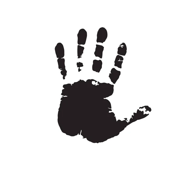Отпечаток руки человека на белом фоне — стоковый вектор