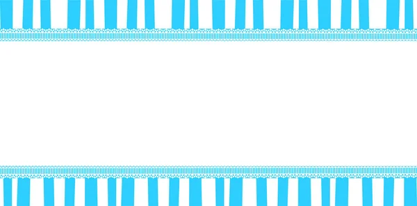 青と白のストライプにコピー スペースを持つかわいい赤ちゃんの少年テンプレート — ストックベクタ