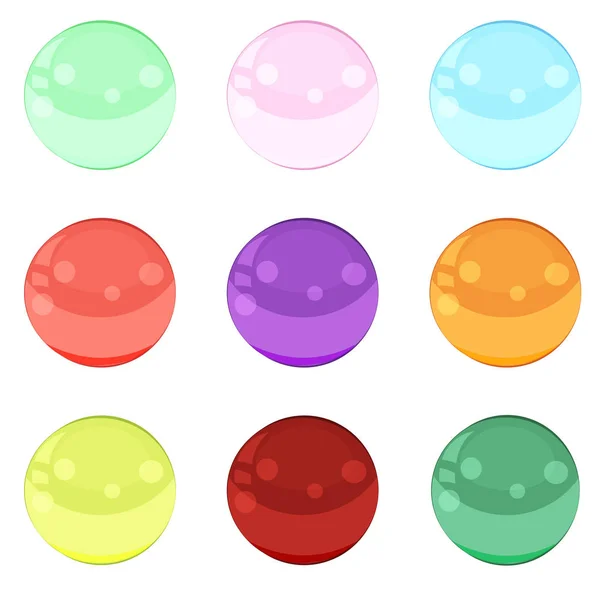 Set of colored balls or bubbles — Stock Vector
