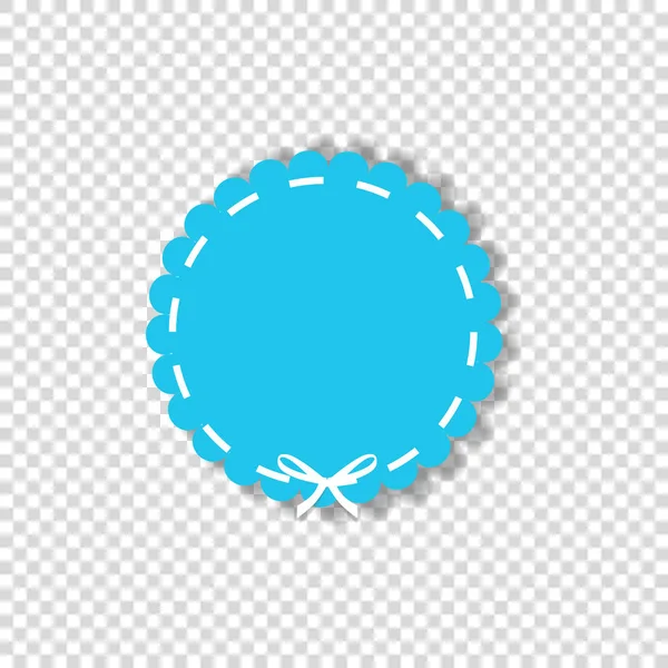 浅蓝色圆圈印章用白线包裹 — 图库矢量图片