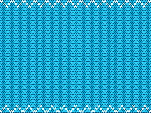 Turkusowy niebieski tkaniny dziane oprawione z dzianiny białe tło — Wektor stockowy