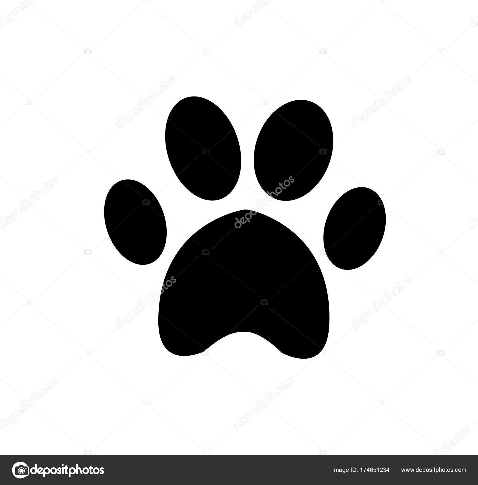 Dog Paw Print Dog Icon Black And White Dog Paw Icon On