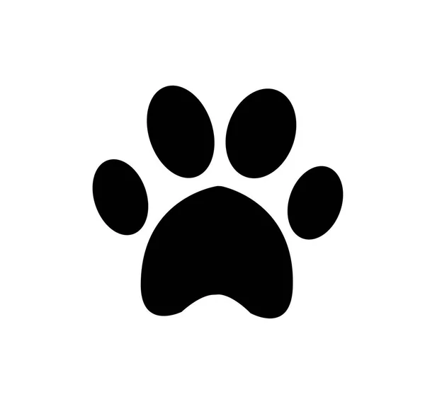 Beyaz arka plan üzerinde izole hayvan pawprint simgesi.