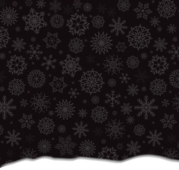 冬天模板与下落的银色雪花和雪堆在 — 图库矢量图片