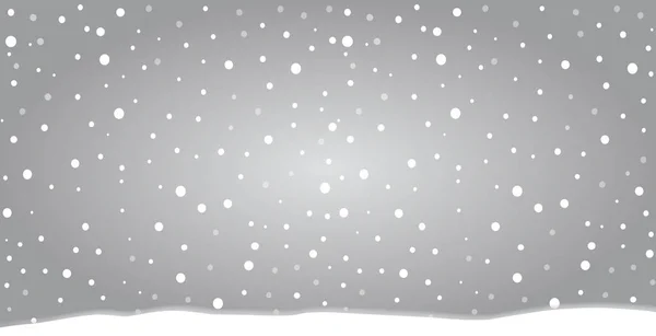 Kış gümüş afiş. Düşen kar taneleri. — Stok Vektör