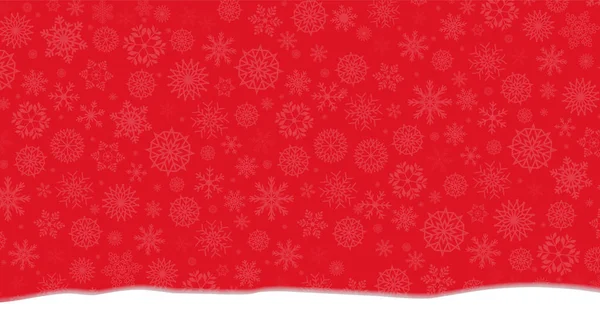 Elegáns téli ünnepi vörös háttérben bukott hópelyhek egy — Stock Vector