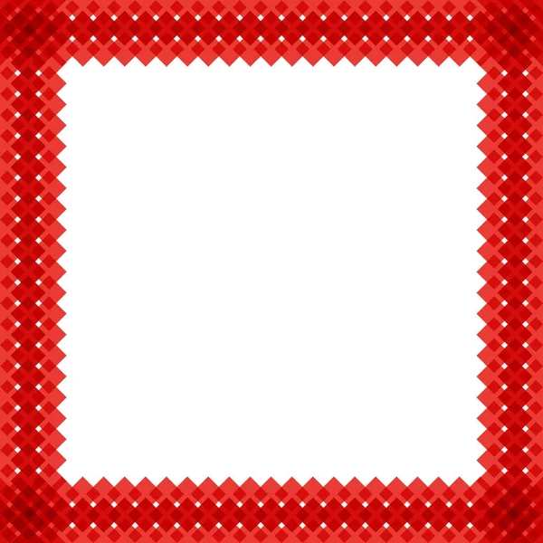 Söta jul eller nyår gränsen med röda flätade mönster. — Stock vektor