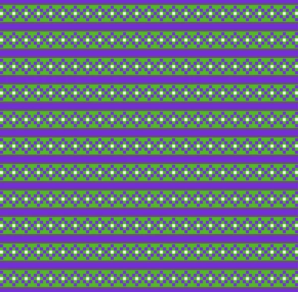 かわいいお祝い緑と紫シームレスな背景と菱形 — ストックベクタ