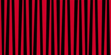 Kırmızı ve siyah dikey şeritler ile şirin desen banner.