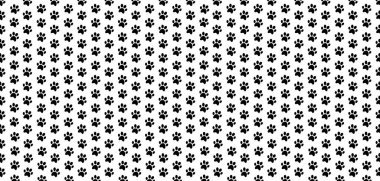 Şirin afiş üzerinde hayvan ayak izi siyah seamless modeli ile 