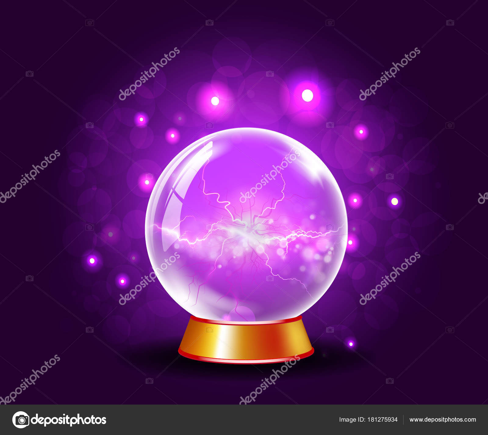 Esfera mágica para previsões. bola de cristal mágica. elemento